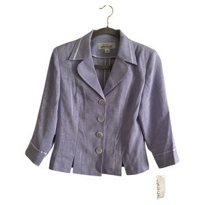 NWT vintage Lady Vogue Lavender 4-Button pastel Blazer size 38 M (8-10)
